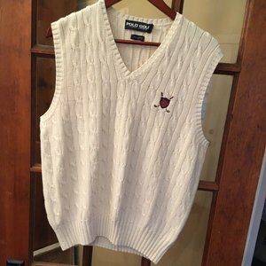 Ivory V-Neck Sweater Vest